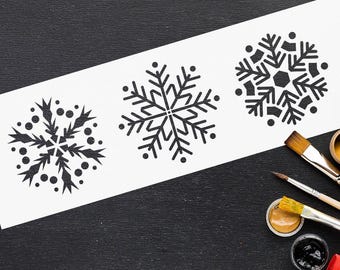 Schneeflocken Schablone Wiederverwendbare Schablone Für Weihnachten DIY Dekor Schablone für Weihnachtskarten-Geschenkverpackung
