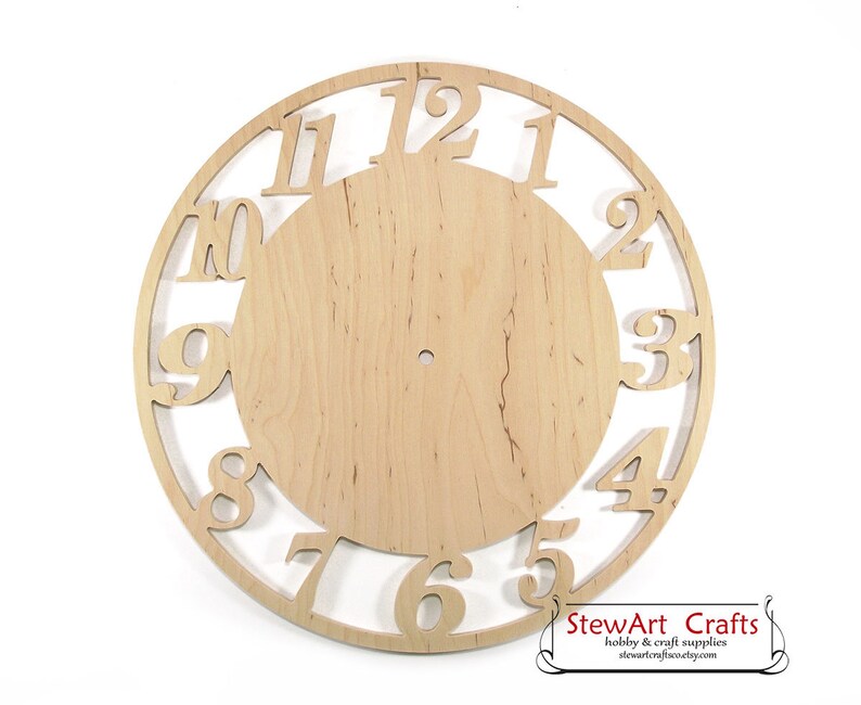 Wooden Round Clock Face 12 Unfinished Clock Face Etsy