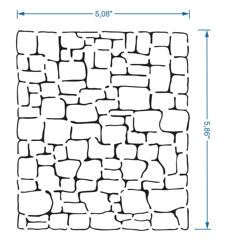 Stone Wall Stencil Reusable DIY Craft Mylar Tile Stencil for Etsy