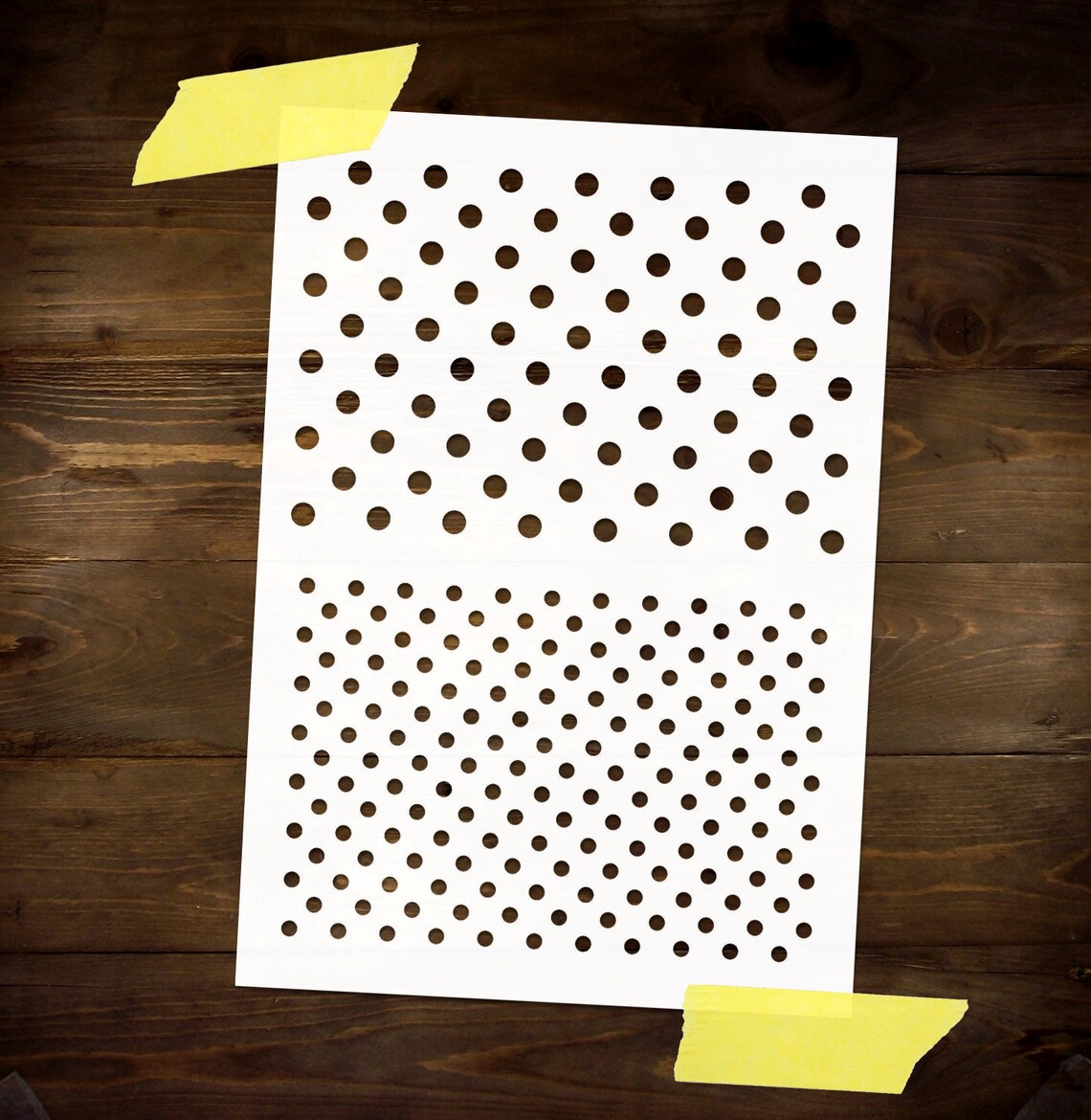 Polka Dot Pattern Stencil Reusable DIY Craft Mylar Stencil Etsy