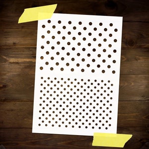 Polka Dot Pattern Stencil Reusable DIY Craft Mylar Stencil for Paint Scrapbooking Home Decor Floor Wall Stencil