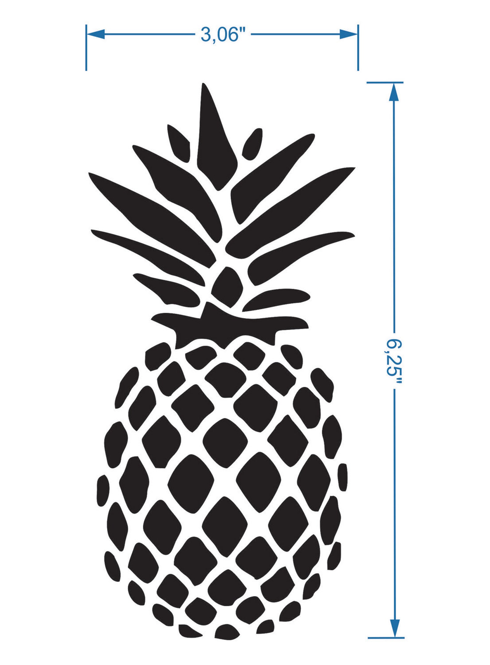 Pineapple Stencil Reusable DIY Craft Mylar Stencil For Textile Etsy