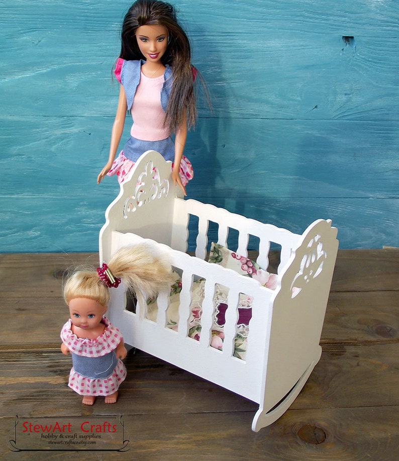 16 scale Doll Crib Barbie Baby Bed Doll Cradle Doll Baby Etsy