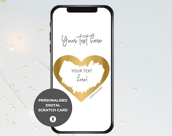 Custom Digital Scratch Off Card • Personalized Online Scratch Card •  Digital Pregnancy Announcement • Godparent Proposal• Baby Reveal Ecard