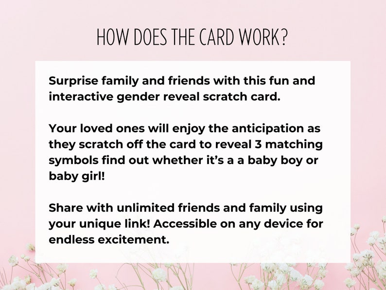 Gender Reveal Scratch Card, Digital Girl Scratch Card Game, Gender Reveal Idea, Digital Gender Announcement, Its a Girl, Having a Girl image 6