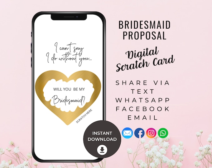 Printable Will You Be My Bridesmaid/maid of Honour, Flower Girl ...