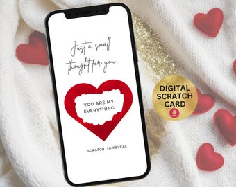 Valentine’s Day Digital Scratch Card, Will You Be My Valentine Card, Valentines Card for Her, Him, Wife, Husband, Instant Download Ecard