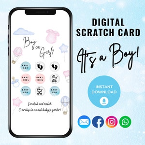 11 Gender Reveal Scratch Off Cards – Bumble Bee Theme – Party Favors!