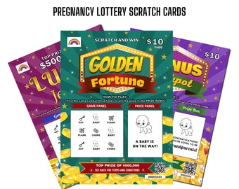 Pregnancy Announcement Lottery Scratch Card, Scratch Off Card, Baby Announcement Card, Baby Reveal to Grandparents, Aunty, Uncle, Nanna