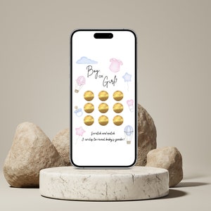 Gender Reveal Scratch Card, Digital Girl Scratch Card Game, Gender Reveal Idea, Digital Gender Announcement, Its a Girl, Having a Girl image 5