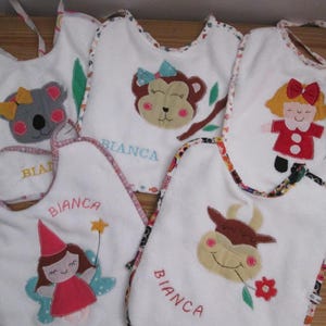 PERSONALISED KINDERGARTEN BIBS, kindergarten bib with name, waterproof bib