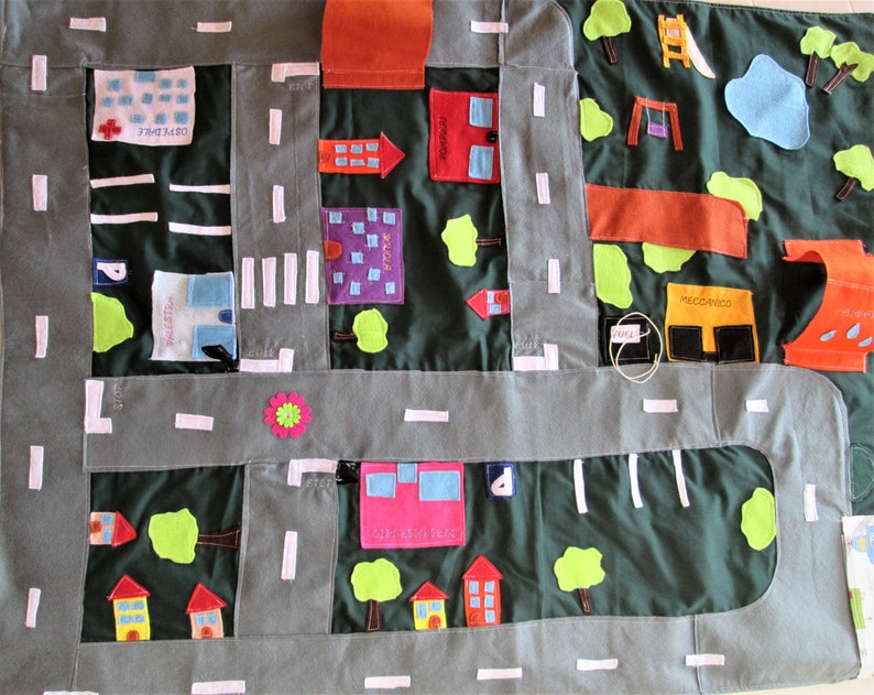 TRACK for Home Fabric Cars, for Children, Play Carpet, Track Carpet