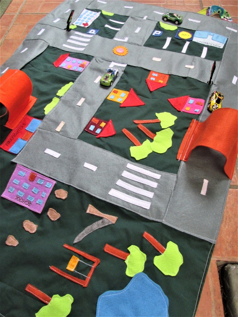 TRACK for Home Fabric Cars, for Children, Play Carpet, Track Carpet