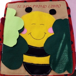 QUIET BOOK, sensory book in felt, educational book, Montessori book, cloth book