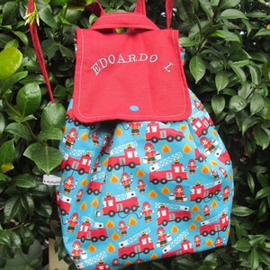 KINDERGARTEN BACKPACK, nursery school, personalized, in cotton