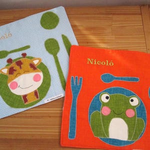 MONTESSORI PLACEMAT in cotton, washable, customizable