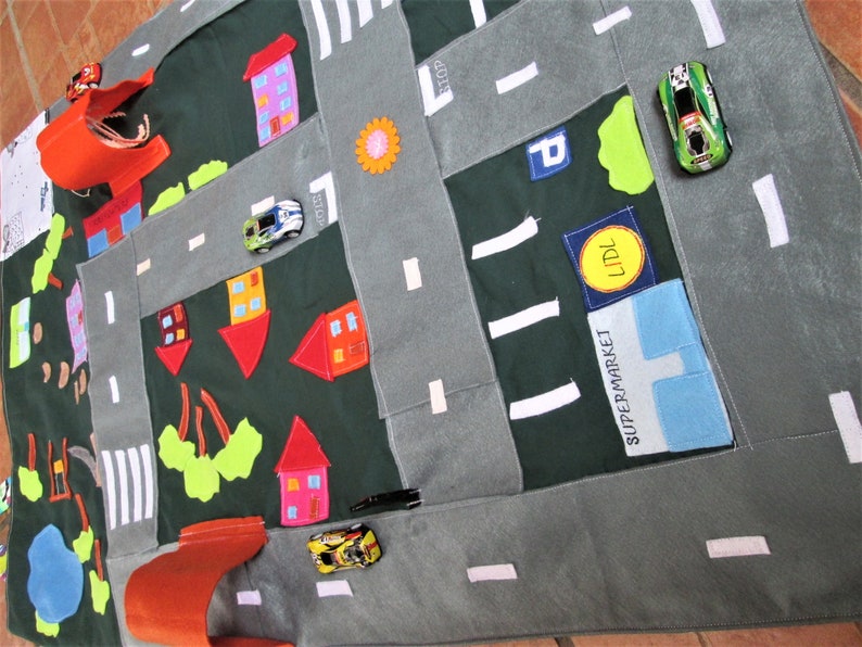 TRACK for Home Fabric Cars, for Children, Play Carpet, Track Carpet