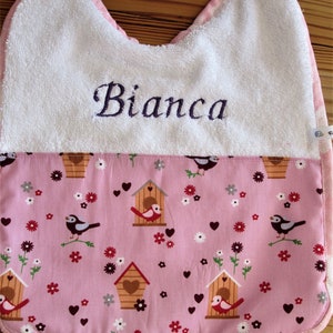 BIB kindergarten retro waterproof, personalized, bib with elastic