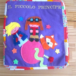 QUIET BOOK little prince, educational book, sensory book, educational book, fabric book, Montessorian book