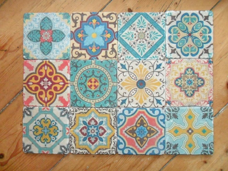 12 tiles, tiles, natural stone, marble, Mediterranean, Portuguese design image 1