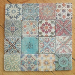 16 tiles, natural stone, tiles in Moroccan style