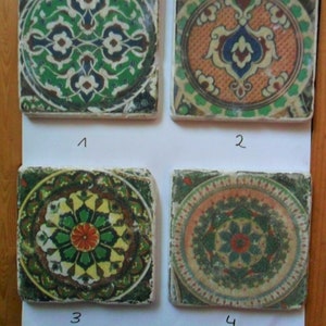 Tiles, tiles, natural stone tiles, 4 pieces Green, Morocco U1 image 2