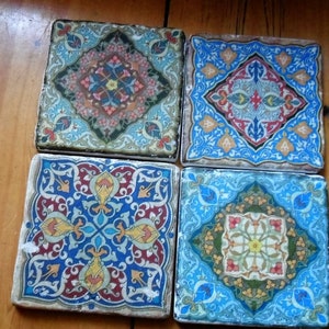 Tiles, tiles, natural stone tiles, 4 pieces! Oriental Blue A1