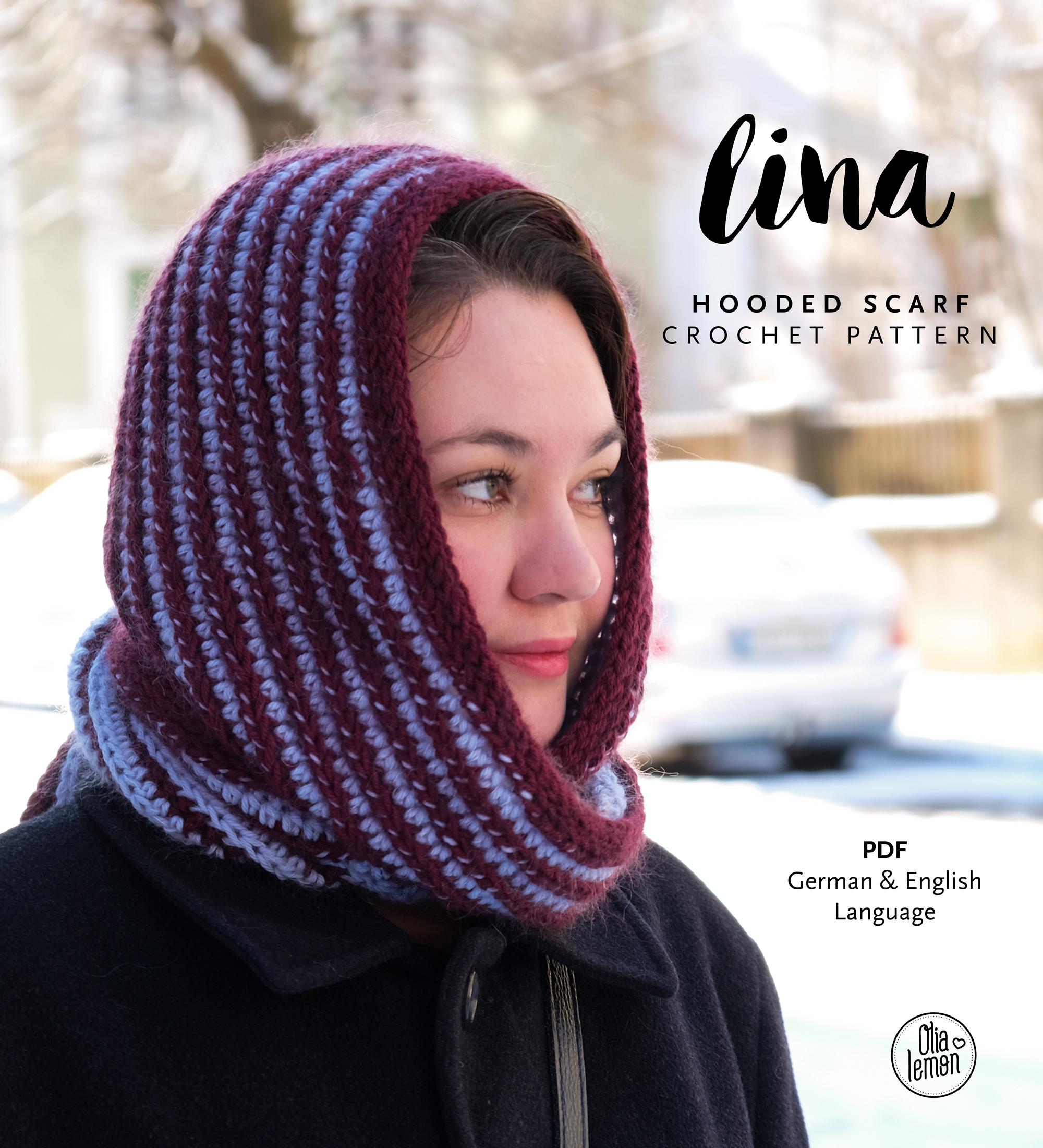 Striped Hooded Scarf - Etsy