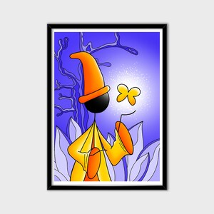 Póster de mago para decoración habitación infantil formato A4 A3
