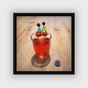 Poster originale Cucina Decorazione murale Cocktail Break Lovers Candy