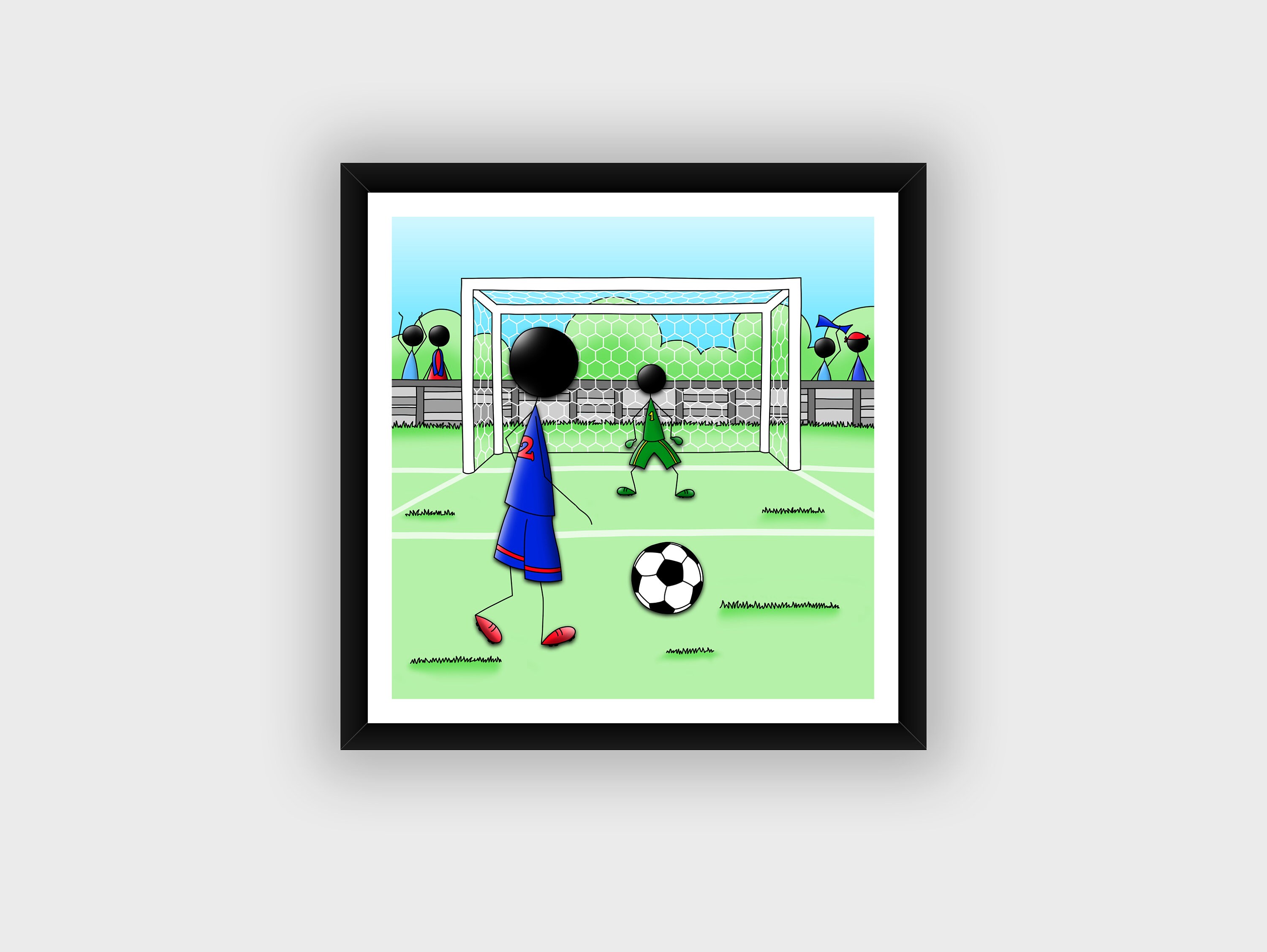 Affiche Football Enfant - Affiche Foot Garçon Décoration Chambre Bébé Tableau Garçon