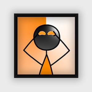 Funny painting Kitchen Wall decoration Clementine Orange Citrus Good mood