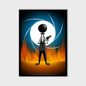 Original poster inspired by British agent 007 James Bond Interior cinema decoration A3 A4
