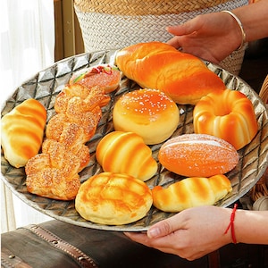 Fake Bread Model,Simulated Soft fragrant Cake,Fake Food Model Children&#39;s Toys, Cooking Teaching Props,Sweet Shop Decoration