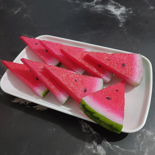 Fake Fruit Watermelon Model,Simulated Fruits and Vegetables Blocks,Photography props cabinet display