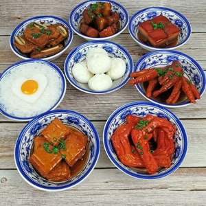 Fake Food Model,Simulated Delicious Dish, Fake Rice Egg, Cooking Teaching Props,Hotel Decoration