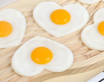 Simulated Heart Fried Eggs Poached Egg Decoration Fake Food Model Kitchen Decoration