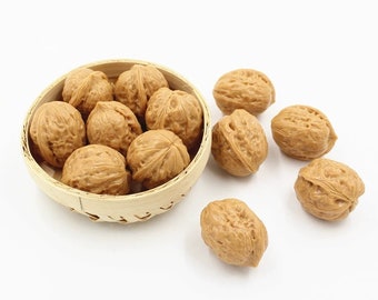 Fake Walnut Model,Simulated Nut Fruit,Fake Food Model ,Cooking Teaching Props,Dessert Shop Decoration