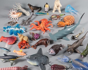 偽の海の魚、模造海洋動物、イルカ、サメ、動物モデル、子供のおもちゃ、