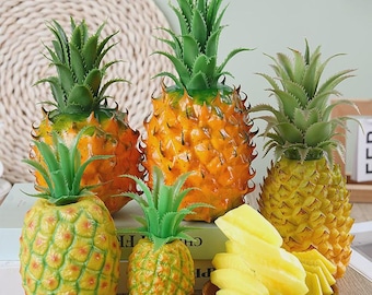 Fake PVC Pineapple ,Simulated Pineapple chunks, Tropical Fruit,Food Model Props,Kitchen Decoration