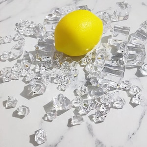 Fake Small Ice Cubes,Simulated Transparent Small Particle Crushed Ice,Fragmented Crystal,Shop Kitchen Decoration