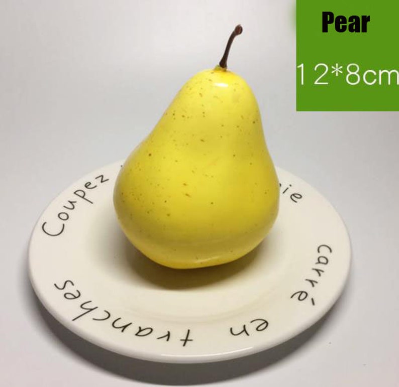 Simulated Vegetable Fruit Decoration Fake Pear Green Pear Yellow Pear Model Food Props Kitchen Decoration image 2