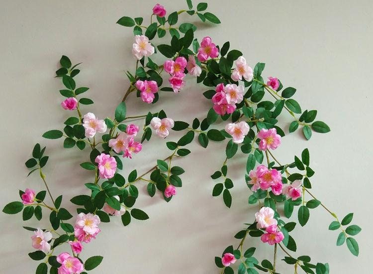 Artificial Rose Flower Fake Plant Wall Hanging Decor for Wedding