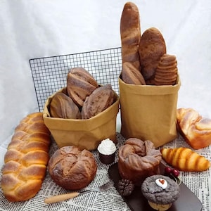 Pan falso simulado, pastel suave y fragante, modelo de comida, utilería para enseñanza de cocina, decoración de tienda de dulces.