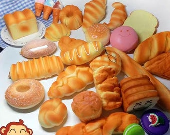 Fake Bread Model,Simulated Soft fragrant Cake,Fake Food Model Children's Toys, Cooking Teaching Props,Sweet Shop Decoration