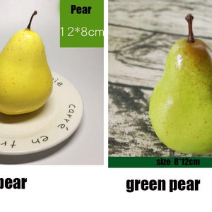 Simulated Vegetable Fruit Decoration Fake Pear Green Pear Yellow Pear Model Food Props Kitchen Decoration image 5