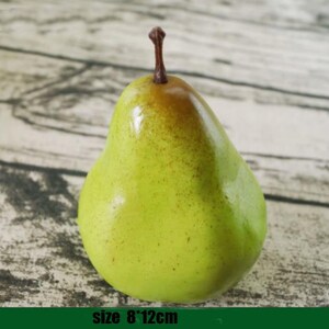 Décoration simulée de fruits et légumes fausse poire, poire verte, modèle de poire jaune, accessoires de cuisine, décoration image 3