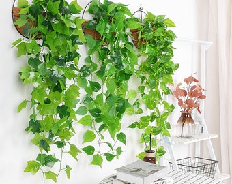 Artificial Flower Plants Vine for Wedding Home Room Wall Hanging Flower Decoration Garden Arch DIY Fake Plant Vine Cirrus Home Decoration