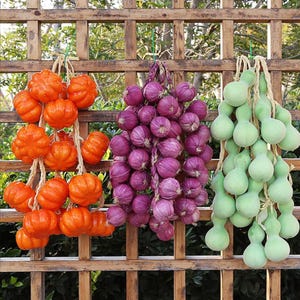 Décoration artificielle de maïs de fruit de légume faux décoration d'ail de poivre accrochant au mur, décor de plantes d'hôtel