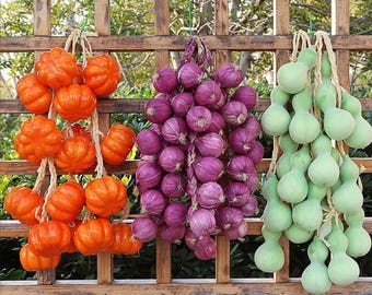 Decorazione artificiale di frutta e verdura, mais, peperone e aglio finti, decorazione da appendere alla parete, piante da hotel